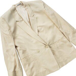 Vintage Cream Yellow Linen Like Blazer (or Suit - Plz Read) Women's 8